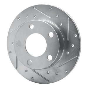 Audi A6 Quattro Brake Rotor (1) - Rear Right - R1 Concepts - Drilled & Slotted - Silver - `98-`01